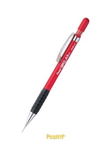 Mekanik Kalem 0.5 mm Kırmızı Renk Kauçuk Tutacak ile Uzun Süreli Konfor fiyatları