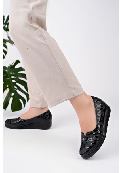 Kadın Hakiki Deri Siyah Comfort Ayakkabı modelleri