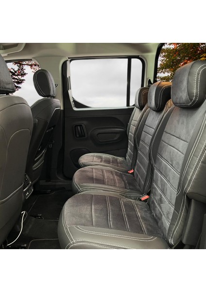 K-Design Cıtroen Berlingo Araca Özel Oto Koltuk Kılıfı - Taytüyü ve Deri modelleri