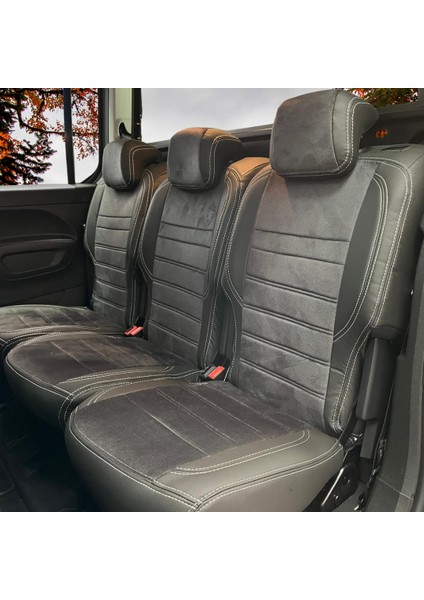 K-Design Cıtroen Berlingo Araca Özel Oto Koltuk Kılıfı - Taytüyü ve Deri