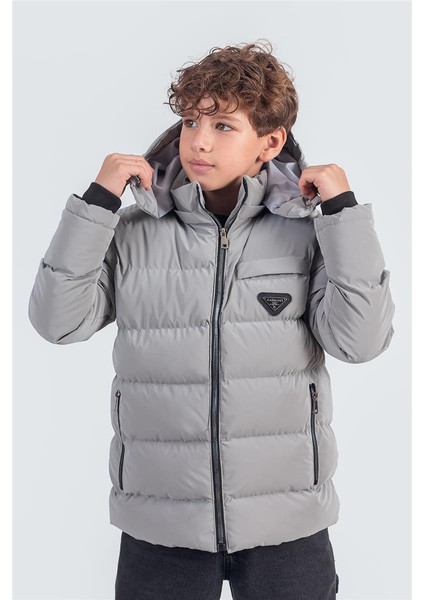 Nova Kumaş Kapüşonlu Erkek Çocuk Kışlık Mont KM2509 modelleri
