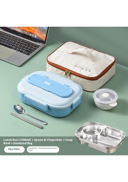 304 Paslanmaz Çelik Öğrenci Yalıtımlı Öğle Yemeği Kutusu (Yurt Dışından)