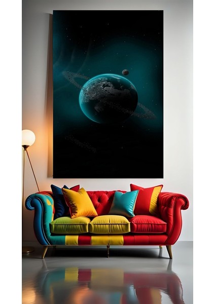 Gezegen Yörüngesi V1 Ev Duvar Salon Güzellik Salonu Ofis Dükkan Dekarasyon Kanvas Tablo