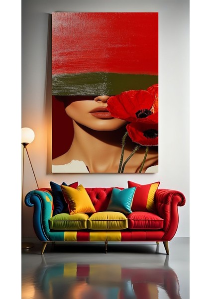 Modern Sanatsal Çiçek Ev Duvar Salon Güzellik Salonu Ofis Dükkan Dekarasyon Kanvas Tablo