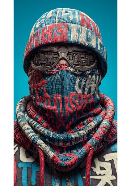 Maskeli Adam V1 Ev Duvar Salon Güzellik Salonu Ofis Dükkan Dekarasyon Kanvas Tablo fiyatları