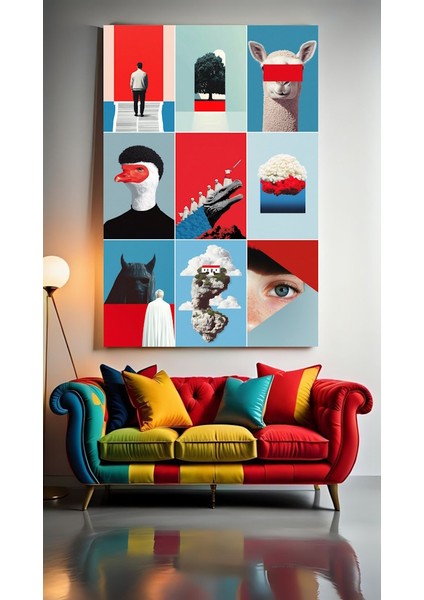 Karmaşık Sanatsal Tablo Ev Duvar Salon Güzellik Salonu Ofis Dükkan Dekarasyon Kanvas Tablo