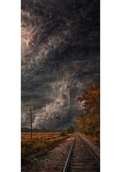 Tren Yolu V1 Ev Duvar Salon Güzellik Salonu Ofis Dükkan Dekarasyon Kanvas Tablo fiyatları