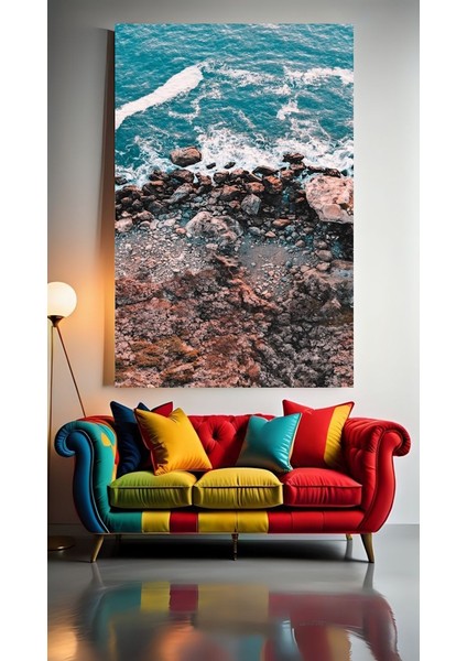 Sahil Kenarı V1 Ev Duvar Salon Güzellik Salonu Ofis Dükkan Dekarasyon Kanvas Tablo