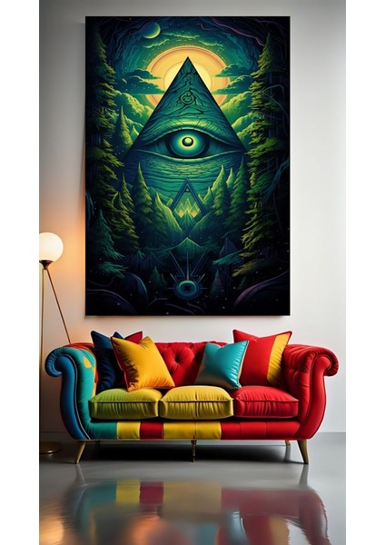 Acıd Görsel V3 Ev Duvar Salon Güzellik Salonu Ofis Dükkan Dekarasyon Kanvas Tablo