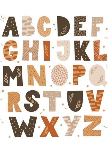 Çocuk Odası Kreş Alfabe V2 Ev Duvar Salon Güzellik Salonu Ofis Dükkan Dekarasyon Kanvas Tablo fiyatları