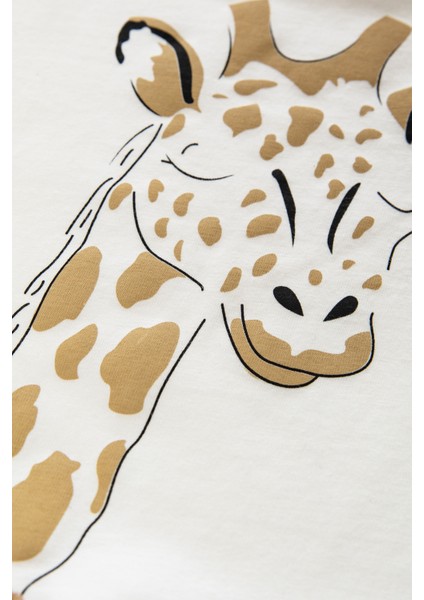 Kadın Ince Askılı Desenli Pamuklu Şortlu Pijama Takımı