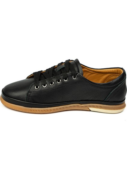 160 Siyah Deri Kadın Günlük Ayakkabı modelleri