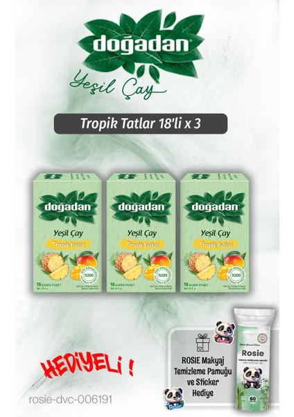 Tropik Tatlar 18'li x 3 ve Rosie Pamuk Hediyeli