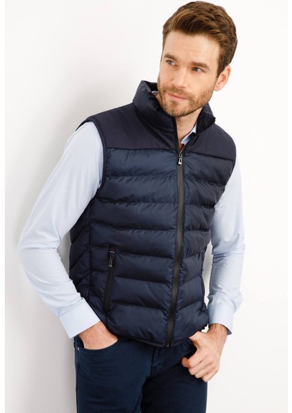 Erkek Kapitone Şişme Yelek Lacivert modelleri