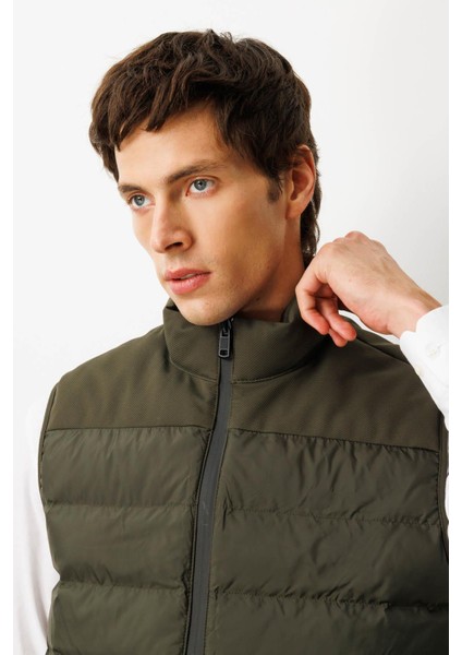 Erkek Kapitone Şişme Yelek 02421493 Haki