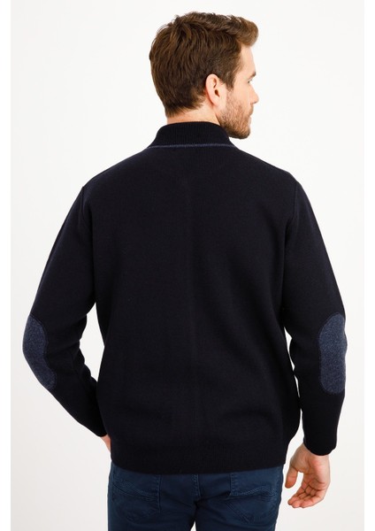 Erkek Pike Dokuma Fermuarlı Cepli Triko Mont Koyu Lacivert fiyatları