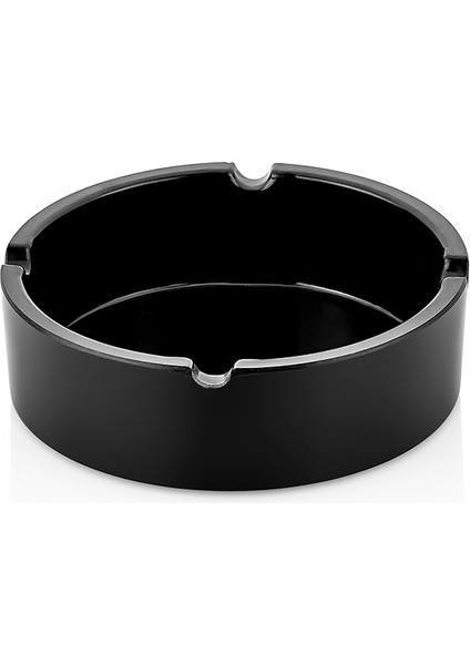 1610A.BL - Ashtray 2'li Siyah Yuvarlak Küllük Seti 10 Cm, Thermoset Melamin