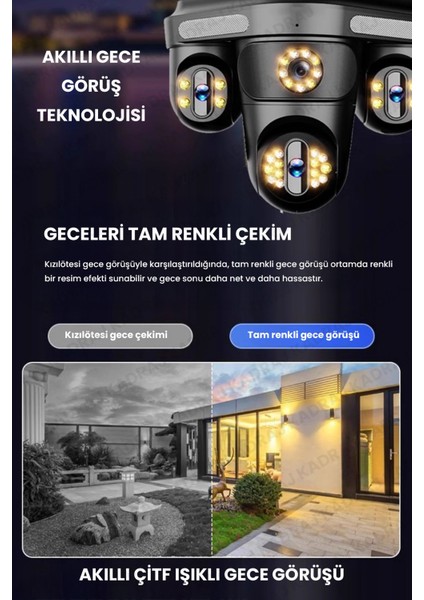 4 Kameraları 4g - Esim Solar Panelli, Her Ay 15GB Turkcell 1 Yıl Hediyeli, 7/24 Kayıt Aov, Hareket Algılama, 128GB Sd Kart Hediye, Alarm, fırsatları