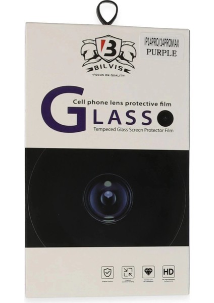 Bfs iPhone 14 Pro Max Bilvis Titan Kamera Lens - Derin Mor modelleri