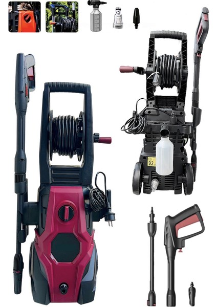 Yüksek Basınçlı Bahçe Oto Yıkama Makinesi 180 Bar Yeni Versiyon Bakır Sargı