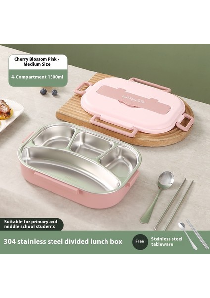 Dikdörtgen Mühürlü Bölmeli Taşınabilir Öğrenci Yalıtımlı Öğle Yemeği Kutusu (Yurt Dışından)