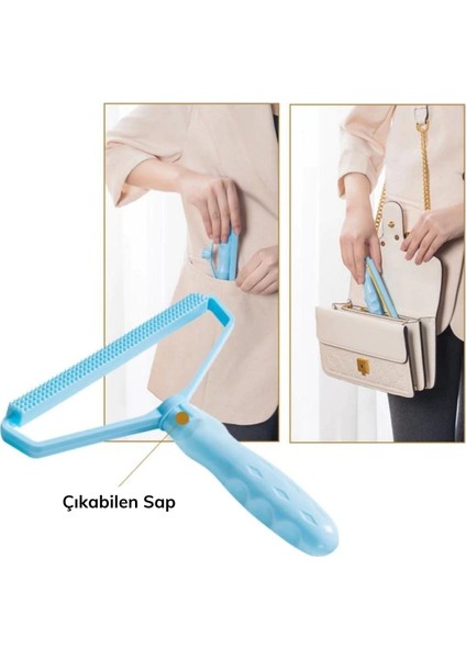 Çift Taraflı Elbise Kazak Plastik Kumaş Tüy Alma ve Tiftik Temizleyici Toplayıcı Taşınabilir (4989) indirimleri