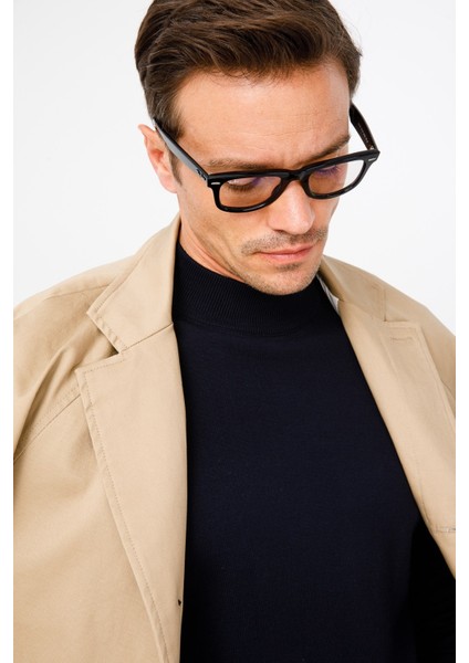 Erkek Basic Yarım Balıkçı Ince Triko Kazak Koyu Lacivert indirimleri