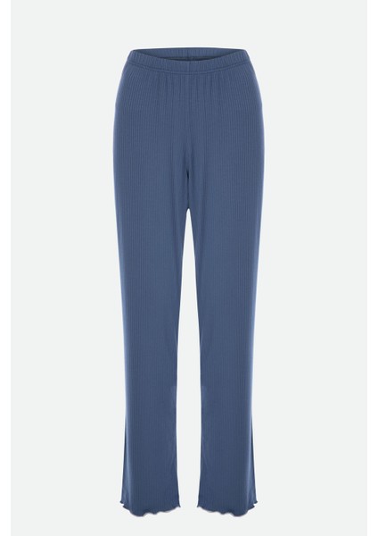 Kadın Kısa Kollu Fiyonklu Fitilli Pijama Takımı