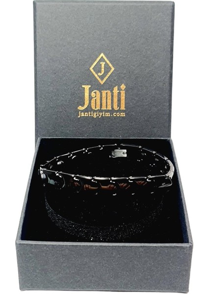 JTAW25BLK1607 Negatif Iyon Manyetik Paslanmaz Çelik Gri Garantili Hediye Kutulu Janti Bileklik fırsatları