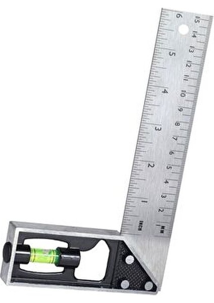 Su Terazili Açı Ölçer Gönye 90° 15 cm Dayanıklı Malzeme fiyatları