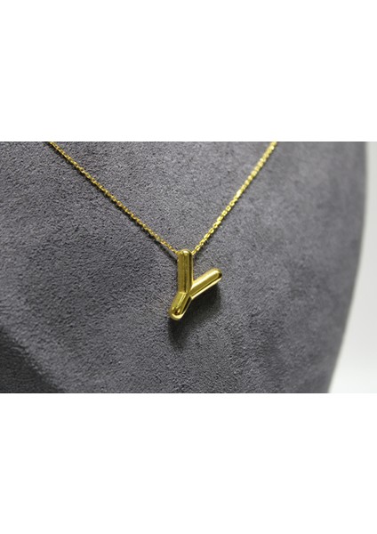 14 Ayar Gerçek Altın Y Harfi Kolye Ucu Zinciri fiyatları