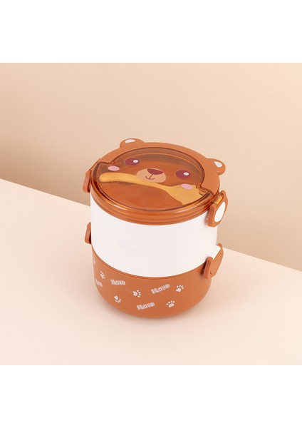 Japon Stili Çift Katmanlı El Tipi Öğrenci Öğle Yemeği Kutusu (Yurt Dışından)