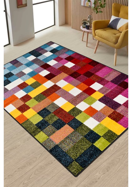 Colora Halı Koleksiyonu | Yumuşak Renkli Kare Halı, Tozumaz, Modern Tasarım ve Kolay Temizlik