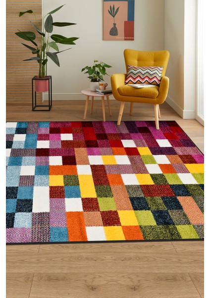 Colora Halı Koleksiyonu | Yumuşak Renkli Kare Halı, Tozumaz, Modern Tasarım ve Kolay Temizlik modelleri