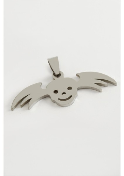 Msa-Shop Hayalet Çelik Kolye Ucu 4,5 Cm-Gümüş Rengi