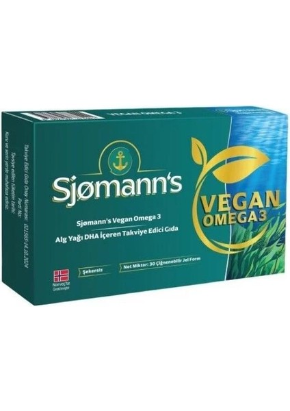 Sjomann’s Vegan Omega 30 Çiğnenebilir Jel Tablet