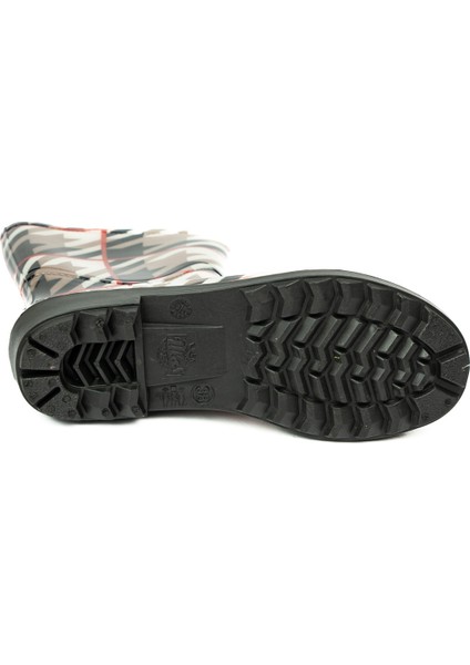 15102 Bej Desenli Kısa Kadın Yağmur Çizmesi fırsatları