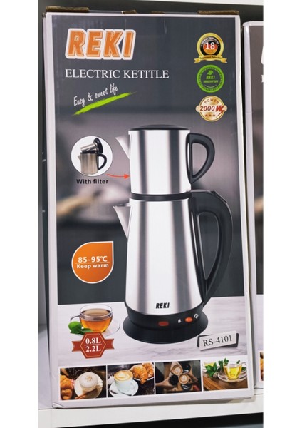 Gri Renkli Pratik Çay ve Su Isıtıcısı, Hızlı Isıtma Özelliğiyle Kullanışlı ve Şık