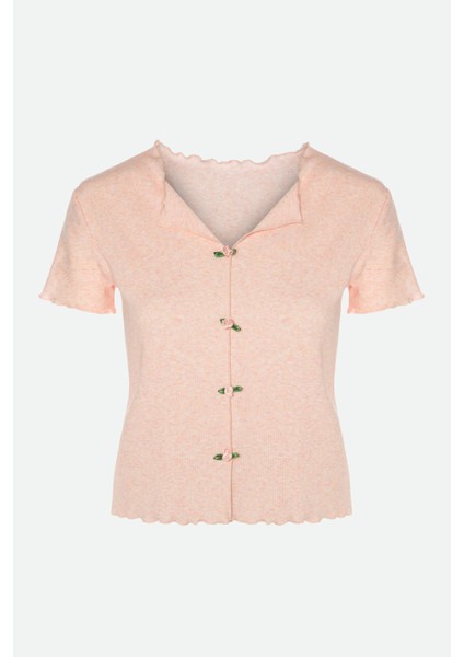 Kadın Pamuklu 3'lü Pembe Fiyonklu Kaşkorse Pijama Takımı