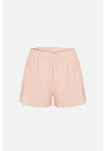 Kadın Pamuklu 3'lü Pembe Fiyonklu Kaşkorse Pijama Takımı