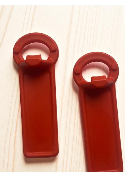 2 Adet Sert Plastik Konserve/ Kavanoz Açacağı-Kırmızı