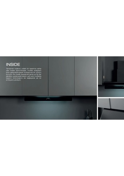 3129.9 Insıde Pro Siyah Yerleşik Davlumbaz fiyatları