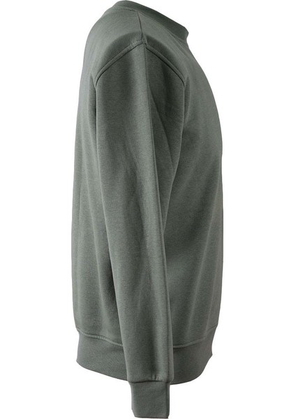 O Yaka 3 Iplik Şardonlu Açık Yeşil Erkek Sweatshirt 5012 fiyatları