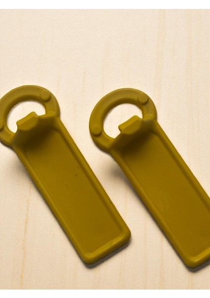 2 Adet Sert Plastik Konserve/ Kavanoz Açacağı-Hardal Renkli