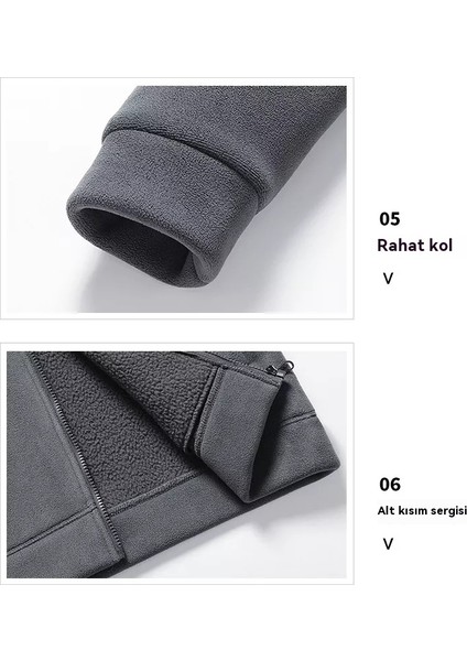 Yeni Kış Erkek ve Kadın Polar Kapşonlu Spor Ceket (Yurt Dışından) modelleri
