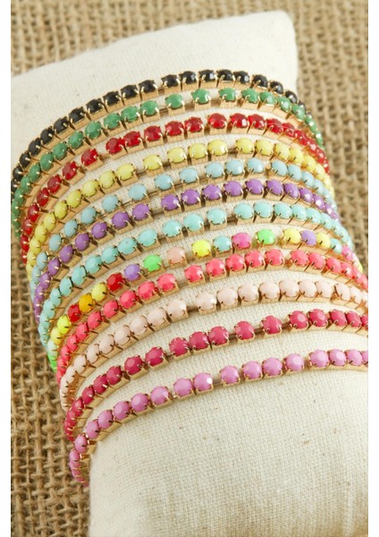 Msa-Shop Renkli Kristal Taşlı Bileklik-Renkli fırsatları