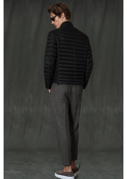 Andy Kaz Tüyü Erkek Mont Siyah