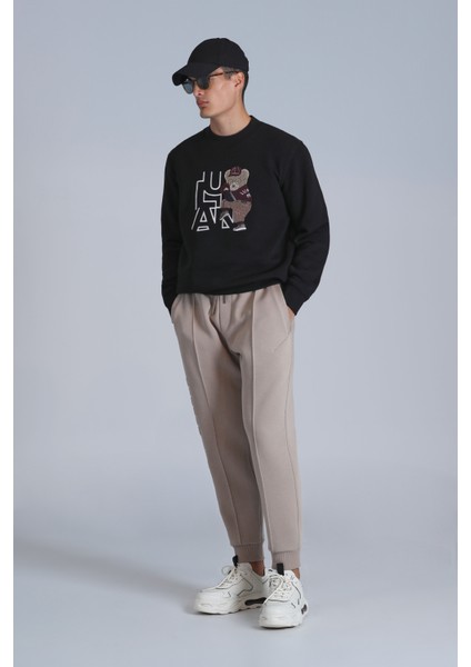 Pıtcher Erkek Sweatshirt Siyah
