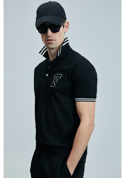 Everes Smart Erkek Polo Tişört Siyah