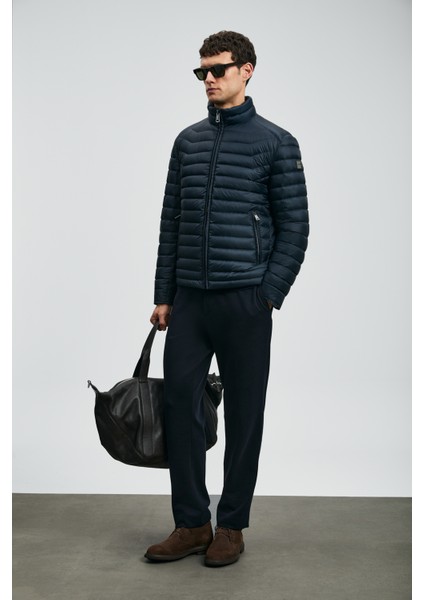 Andy Kaz Tüyü Erkek Mont Siyah